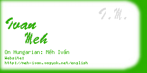 ivan meh business card